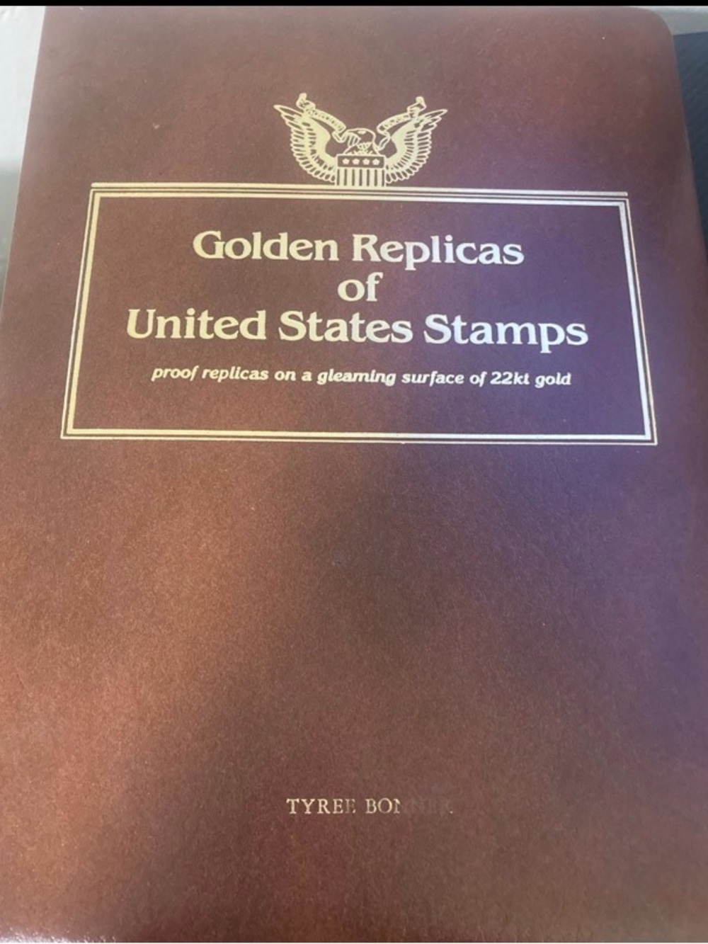Golden Replicas of United States Stamps Collector Album - Brown